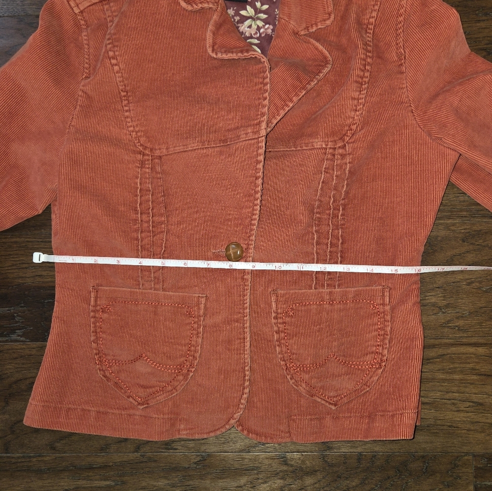 Women's Corduroy Jacket in Rust Juniors Large - Picture 5 of 8